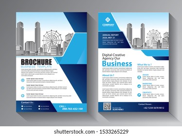 Brochure design, cover modern layout, annual report, poster, flyer in A4 with colorful triangles, geometric shapes for tech, science, market with light background