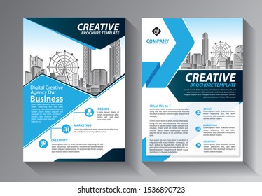 Brochure design, cover modern layout, annual report, poster, flyer in A4 with colorful triangles, geometric shapes for tech, science, market with light background