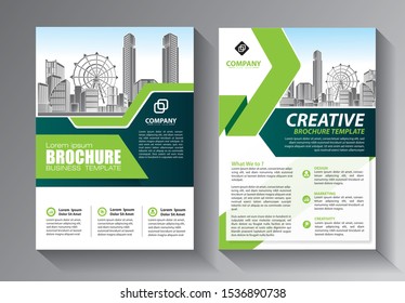 Brochure design, cover modern layout, annual report, poster, flyer in A4 with colorful triangles, geometric shapes for tech, science, market with light background