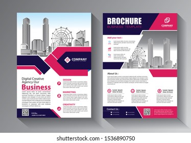 Brochure design, cover modern layout, annual report, poster, flyer in A4 with colorful triangles, geometric shapes for tech, science, market with light background