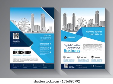 Brochure design, cover modern layout, annual report, poster, flyer in A4 with colorful triangles, geometric shapes for tech, science, market with light background