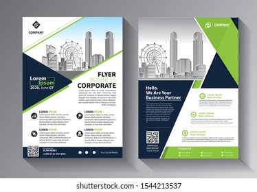 Brochure design, cover modern layout, annual report, poster, flyer in A4 with colorful triangles, geometric shapes for tech, science, market with light background