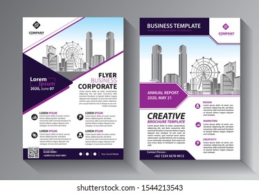 Brochure design, cover modern layout, annual report, poster, flyer in A4 with colorful triangles, geometric shapes for tech, science, market with light background