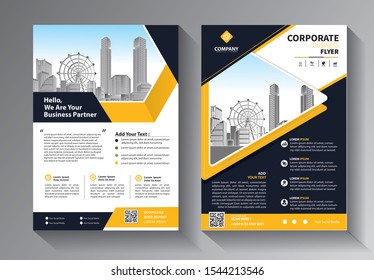 Brochure design, cover modern layout, annual report, poster, flyer in A4 with colorful triangles, geometric shapes for tech, science, market with light background