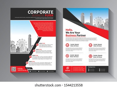 Brochure design, cover modern layout, annual report, poster, flyer in A4 with colorful triangles, geometric shapes for tech, science, market with light background