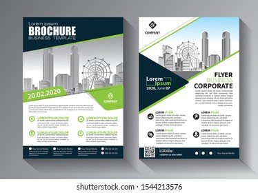 Brochure design, cover modern layout, annual report, poster, flyer in A4 with colorful triangles, geometric shapes for tech, science, market with light background