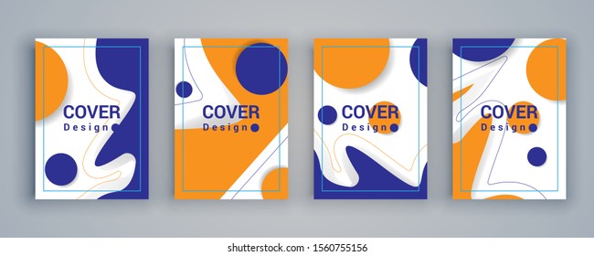 Brochure design, cover modern layout, annual report, poster, flyer in A4. Business abstract vector template. Vector illustration