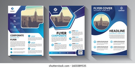 Brochure design, cover modern layout, annual report, poster, flyer in A4 with colorful triangles, geometric shapes for tech, science, market with light background