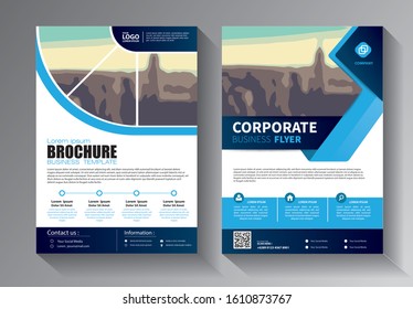 Brochure design, cover modern layout, annual report, poster, flyer in A4 with colorful triangles, geometric shapes for tech, science, market with light background