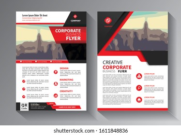 Brochure design, cover modern layout, annual report, poster, flyer in A4 with colorful triangles, geometric shapes for tech, science, market with light background