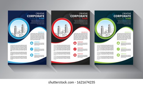 Brochure design, cover modern layout, annual report, poster, flyer in A4 with colorful triangles, geometric shapes for tech, science, market with light background