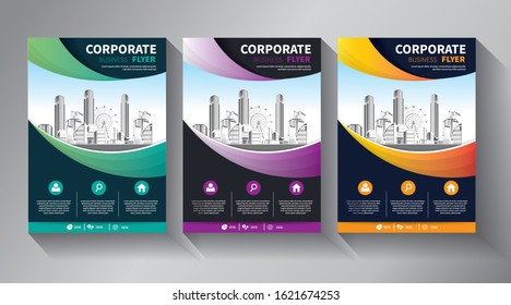 Brochure design, cover modern layout, annual report, poster, flyer in A4 with colorful triangles, geometric shapes for tech, science, market with light background