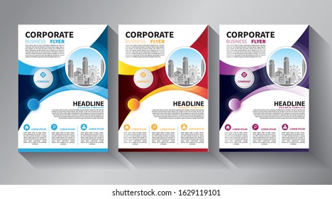 Brochure design, cover modern layout, annual report, poster, flyer in A4 with colorful triangles, geometric shapes for tech, science, market with light background