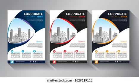 Brochure design, cover modern layout, annual report, poster, flyer in A4 with colorful triangles, geometric shapes for tech, science, market with light background