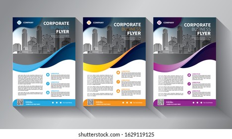 Brochure design, cover modern layout, annual report, poster, flyer in A4 with colorful triangles, geometric shapes for tech, science, market with light background