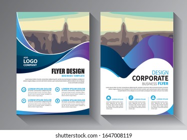  Broschüren-Design, modernes Layout, Geschäftsbericht, Poster, Flyer in A4 mit bunten Dreiecken, geometrische Formen für Technik, Wissenschaft, Markt mit hellem Hintergrund