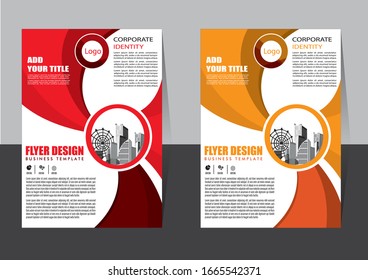 Brochure design, cover modern layout, annual report, poster, flyer in A4 with colorful triangles, geometric shapes for tech, science, market with light background