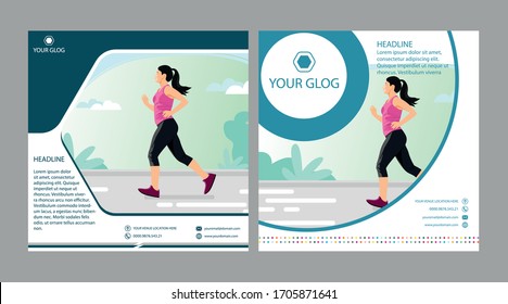 Brochure design, cover modern layout, annual report, poster, geometric shapes for tech, science, sports with light background-vector