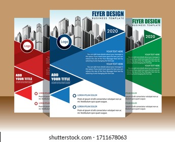 Brochure design, cover modern layout, annual report, poster, flyer in A4 with colorful triangles, geometric shapes for tech, science, market with light background