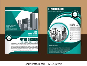 Brochure design, cover modern layout, annual report, poster, flyer in A4 with colorful triangles, geometric shapes for tech, science, market with light background