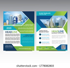 Brochure design, cover modern layout, annual report, poster, flyer in A4 with colorful geometric shapes for tech, science, market with light background