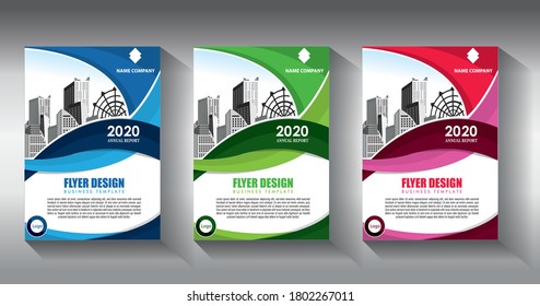 Diseño de folletos, diseño moderno de portada, informe anual, afiche, volante en A4 con triángulos coloridos, formas geométricas para tecnología, ciencia, mercado con fondo claro