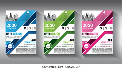 Brochure design, cover modern layout, annual report, poster, flyer in A4 with colorful triangles, geometric shapes for tech, science, market with light background