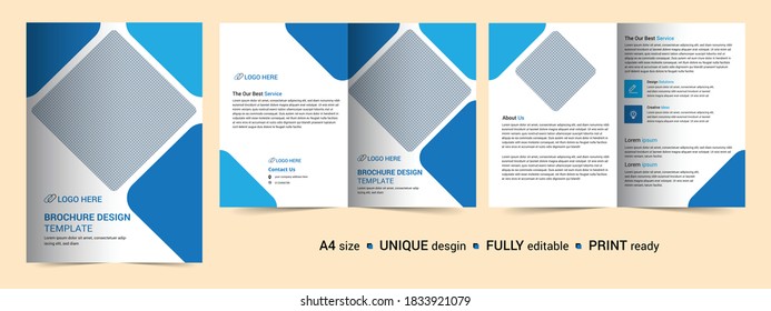 Brochure design, cover modern layout, annual report, poster, bifold, booklet, flyer in A4 with colorful triangles. 