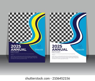 Diseño de folletos, diseño moderno de portada, informe anual, afiche, volante en A4 con fondo azul oscuro y blanco