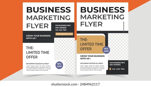 Brochure design, cover modern layout, annual report, poster design, flyer in A4