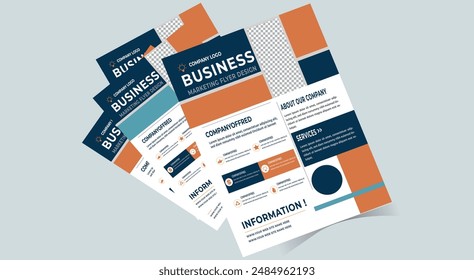 Brochure design, cover modern layout, annual report, poster design, flyer in A4
