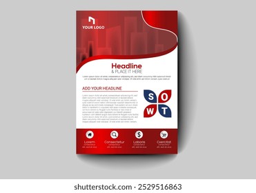 Brochure design, cover modern layout, poster, flyer in A4