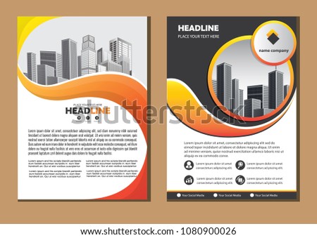 Brochure design, cover modern layout, annual report, poster, flyer in A4 with colorful triangles, geometric shapes for tech, science, market with light background