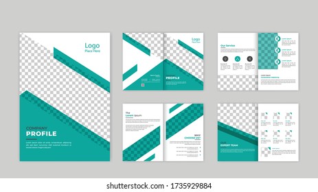 Brochure design with cover page for company profile, annual report, brochures, flyers, presentations, leaflet, magazine, book .and a4 size scale for editable.