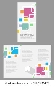 brochure design flat