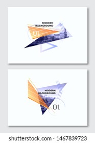 Brochure design. Flyer layout template. Modern background. Vector presentation slide. Elements for magazine, cover, poster, layout design. A4 size. Replace the image in the clipping mask by yours.