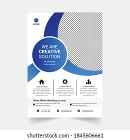 Plantilla de folleto de diseño de folleto de folletos , tamaño de plantilla de volante de negocios abstracto A4 