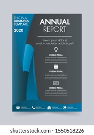 Brochure design flyer template blue color geometric shapes design layout, annual report, magazine, poster, corporate report, banner, website.