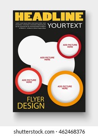 Brochure design. Flyer template for business, education, presentation, website, magazine cover. Abstract flat background. Vector eps10.