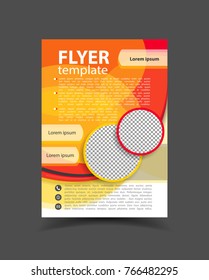 Brochure design. Flyer template. Editable A4 poster for business, flyer, magazine.