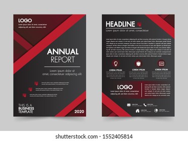 Brochure design flyer template red color geometric shapes design layout, annual report, magazine, poster, corporate report, banner, website.