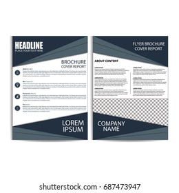 Brochure Design, Flyer Template, Size A4, Vector, Illustration, Eps File