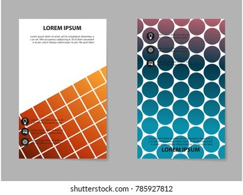 Brochure design, geometric abstract business brochure template, creative abstract business trend brochure