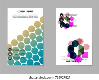 Brochure design, geometric abstract business brochure template, creative abstract business trend brochure