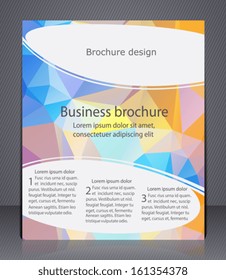 Brochure design. Geometric layout of leaflet