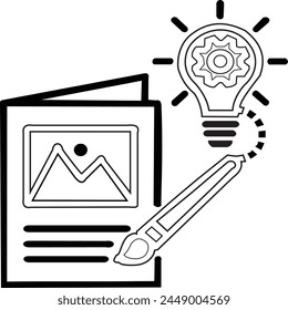 Brochure Design Icon Document, People watch around the world.