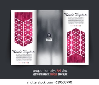 Brochure Design, Image Add Feature, Business Elements and Print Ready Polygonal Tri Fold or Low Poly Booklet Template