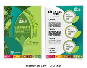 Brochure Design Industrial Agriculture Agribusiness Design Stock Vector ...