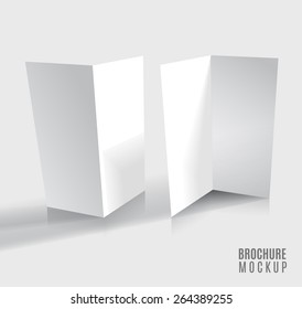 Brochure design isolated on grey