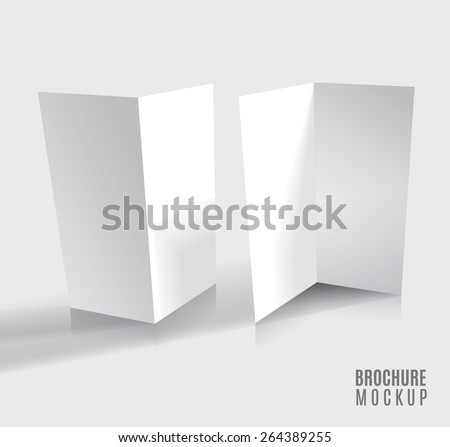 Brochure design isolated on grey